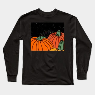 Halloween Pumpkins and Kitties at Night Long Sleeve T-Shirt